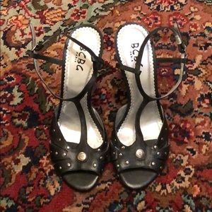 Black BCBG Wedges